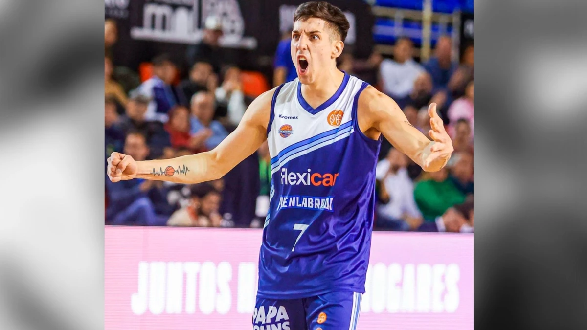 Foto:@BFuenlabrada. El argentino Mateo Díaz consiguió 17 puntos en el triunfo del Fuenlabrada sobre Palencia