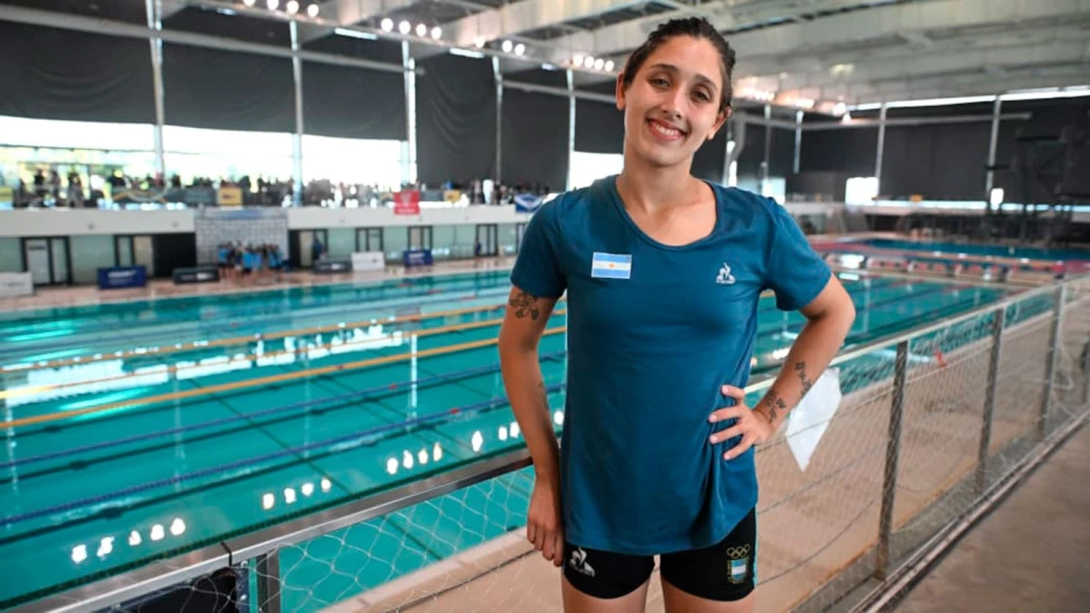 Foto: Fernando Gens. La supercampeona Agostina Hein fue la dueña del oro en el Campeonato Argentino de Natación en el Parque Olímpico