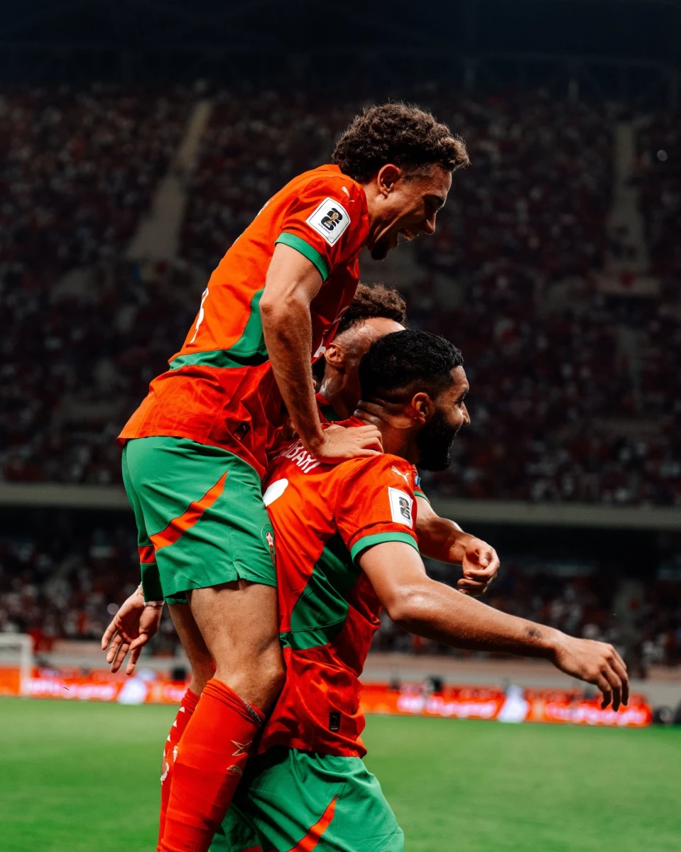 Foto@CAF_OnLine. El festejo del gol de Marruecos