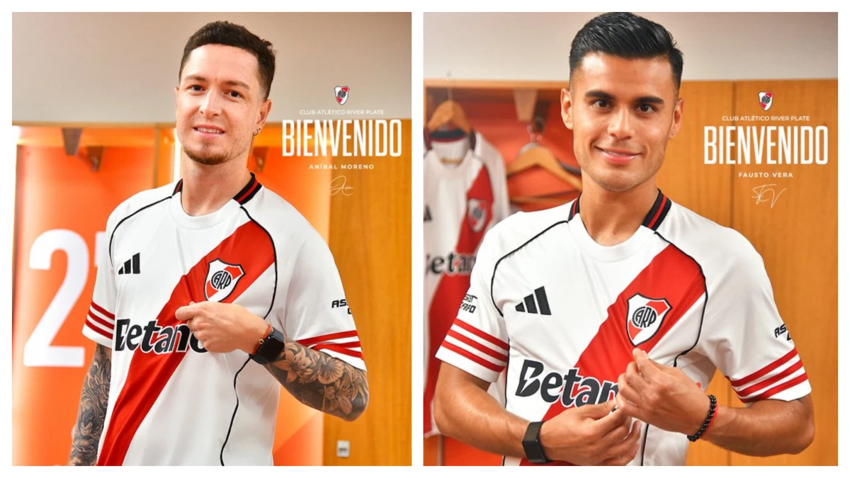 Foto: Prensa River. Moreno y Vera trabajaron los dos con el plantel en el predio de Ezeiza &nbsp;en la pretemporada.