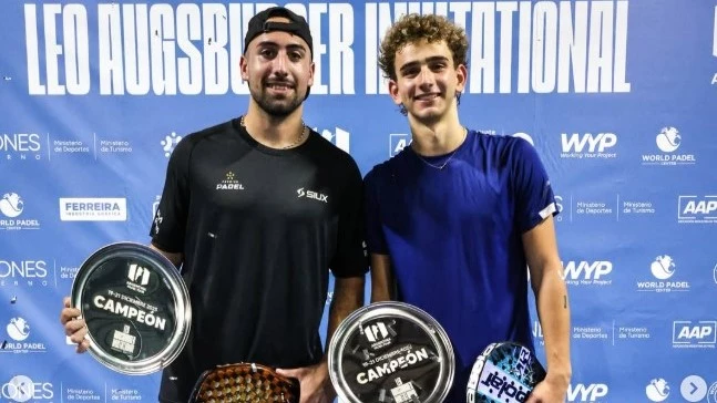 Foto: Alex Chozas y Juani Rubini, campeones en la casa de Leo Augsburger