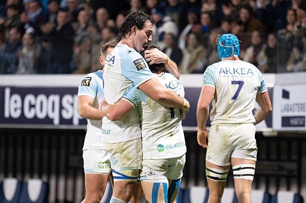 Foto:@top14rugby. El argentino Paulos marcó el último try del Bayonna.&nbsp;