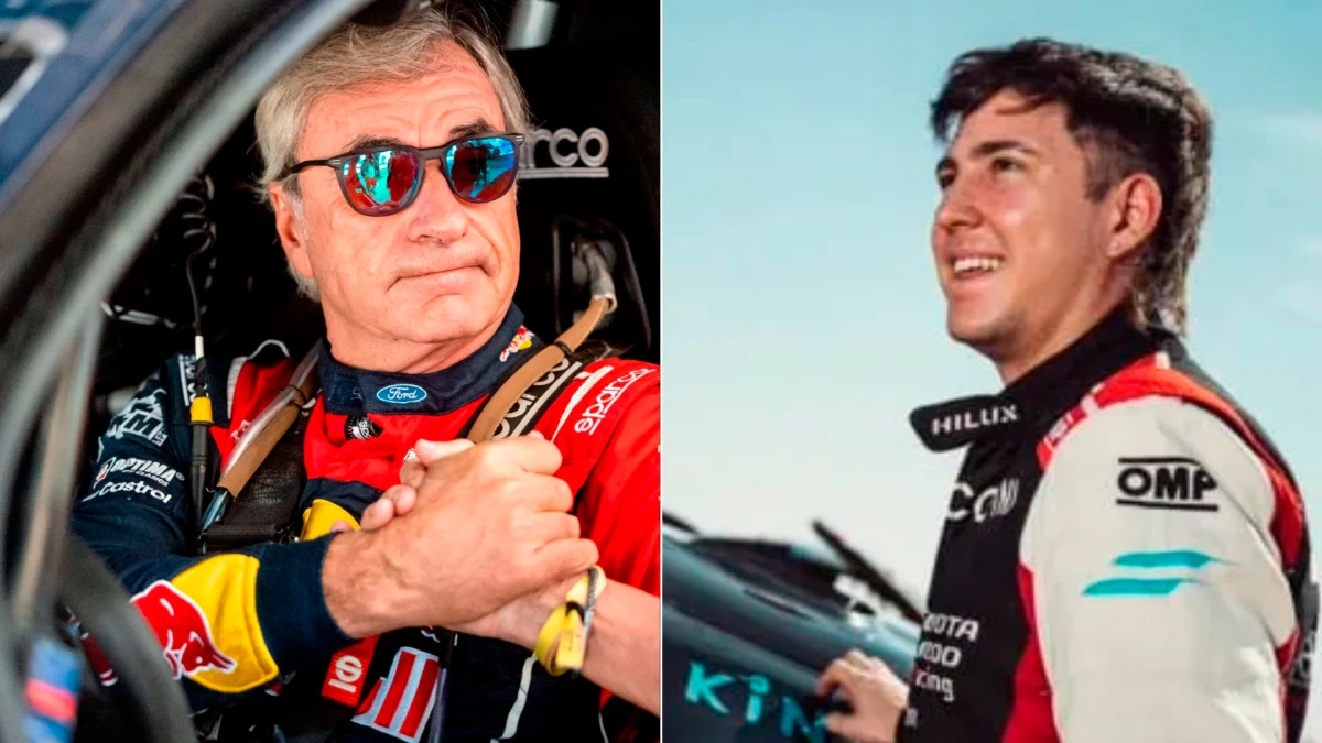 Carlos Sainz, la leyenda española del deporte mundial le dedicó unas sentidas palabras al mendocino Juan Cruz Yacopini | Foto: @CSainz_oficial Dubai Bajas