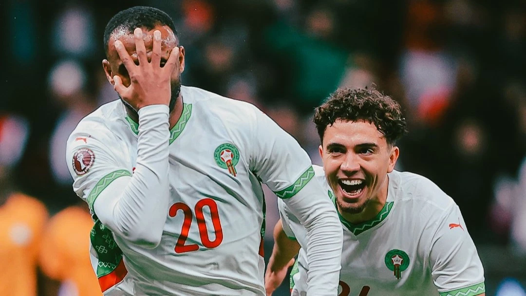 Foto: Prensa Copa Africa. El Kaabi marcó dos tantos y garantizó el triunfo del combinado marroquí