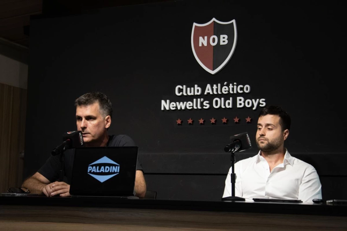 Foto:@Newells. La compleja situación económica de la entidad rojinegra explicada por el presidente Boero y el tesorero Camilo Cristiá