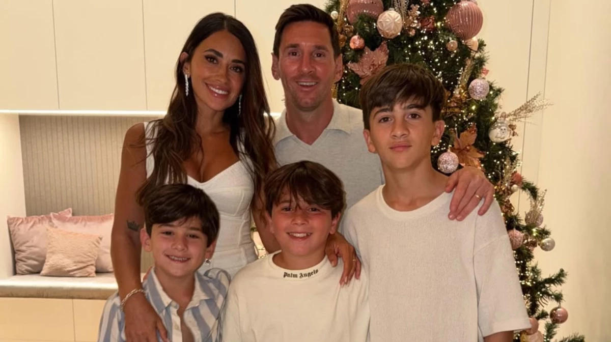 Lionel Messi y su familia en el festejo de Año Nuevo que disfrutó en la Argentina | Foto: IG @LeoMessi