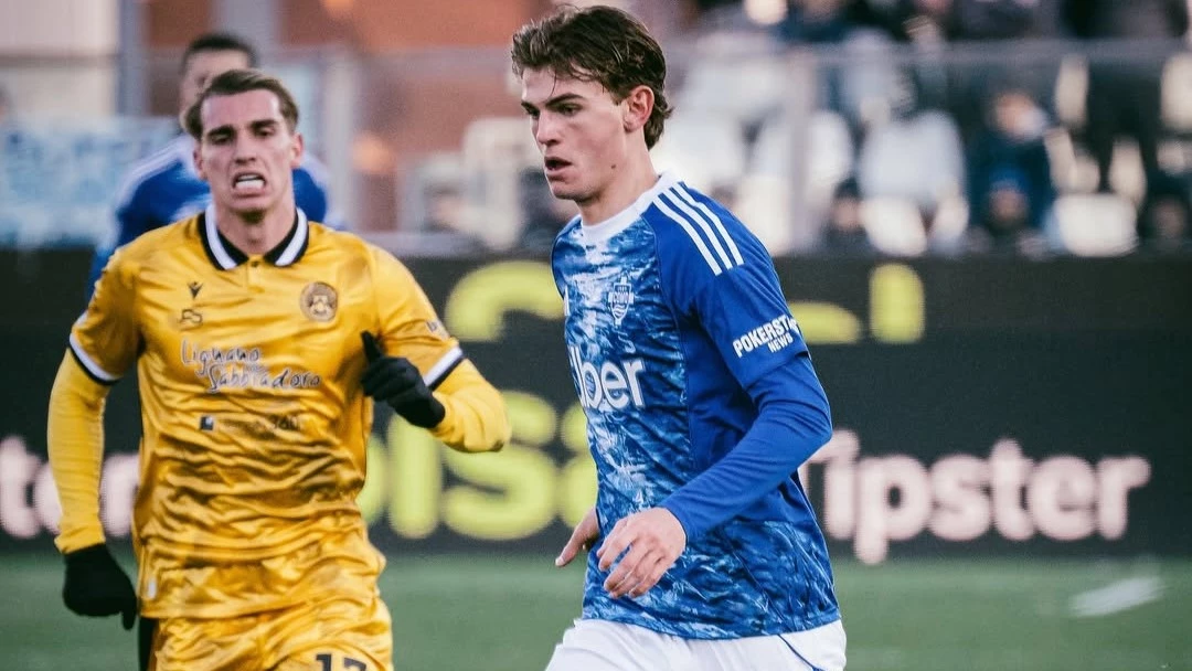 Nico Paz que ingreso en la segunda etapa en la victoria de Como ante Udinese. foto: @comofootball