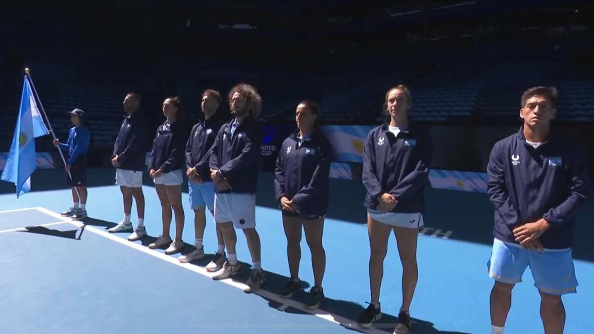 El equipo argentino de la United Cup en Australia. Foto: Captura TV.