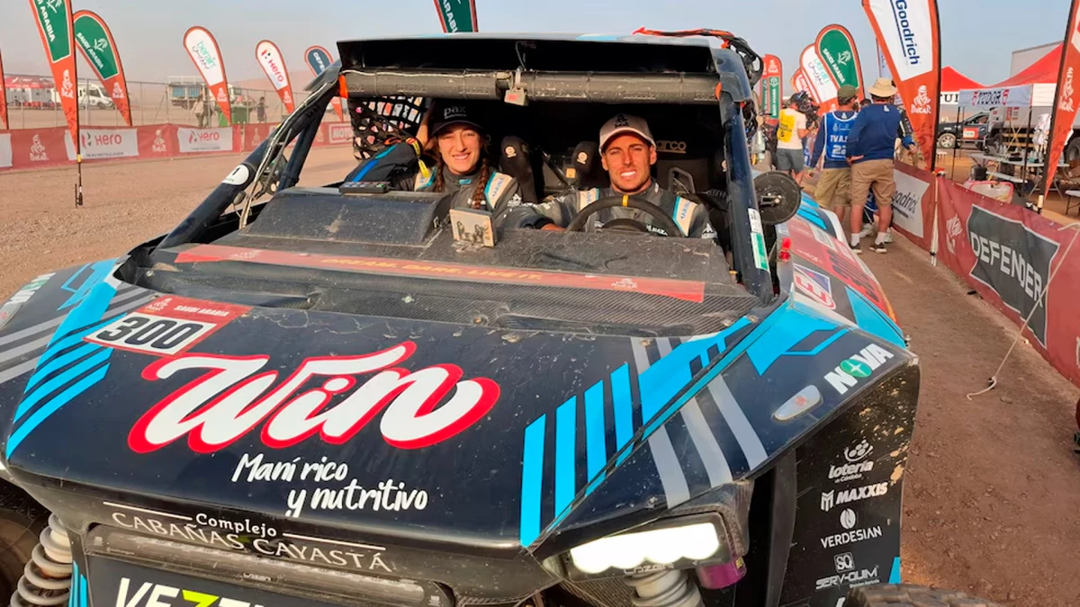 EPertegarini y Cavigliasso, campeones del mundo y Dakar 2025 que se llevaron la Etapa 4 del Dakar | Foto: Infobae