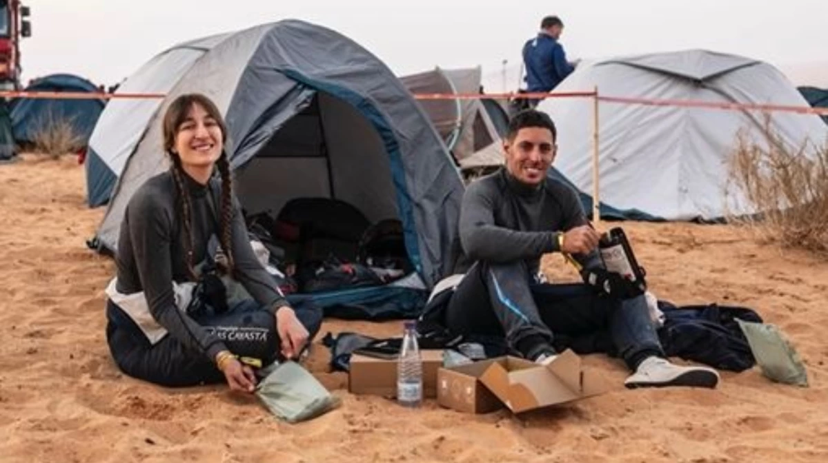 Pertegarini y Cavigliasso, en una de las etapas maratón del Rally Dakar | Foto: ASO