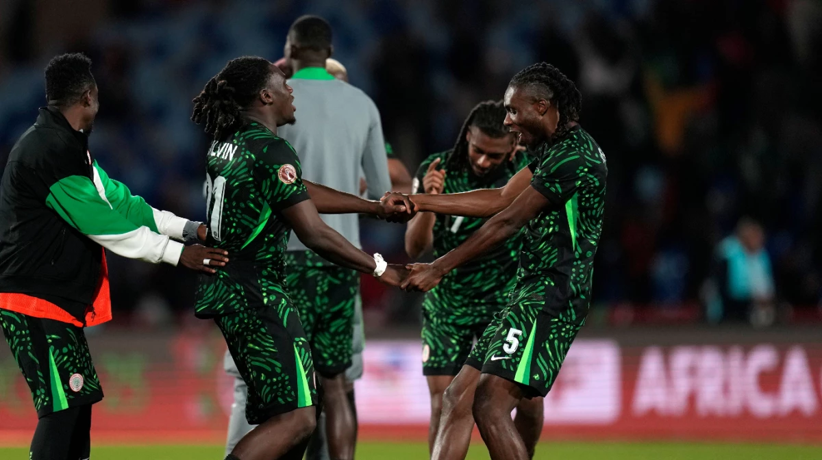 Foto: Prensa Copa Africana. Las Super Aguilas festejan el pasaje a semifinales. Se medirán con el local Marruecos