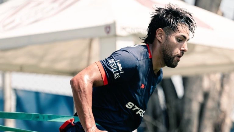 Foto: Mauricio Cardillo, comenzó los trabajos junto al plantel de San Lorenzo.