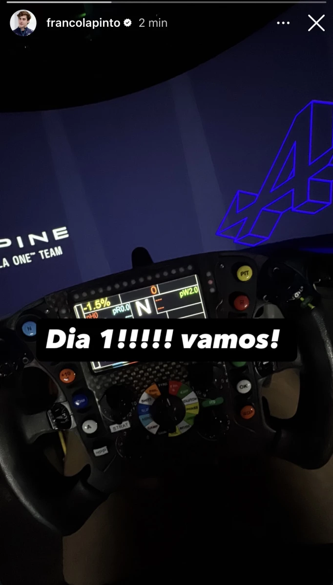 Foto de Franco Colapinto en Instagram.