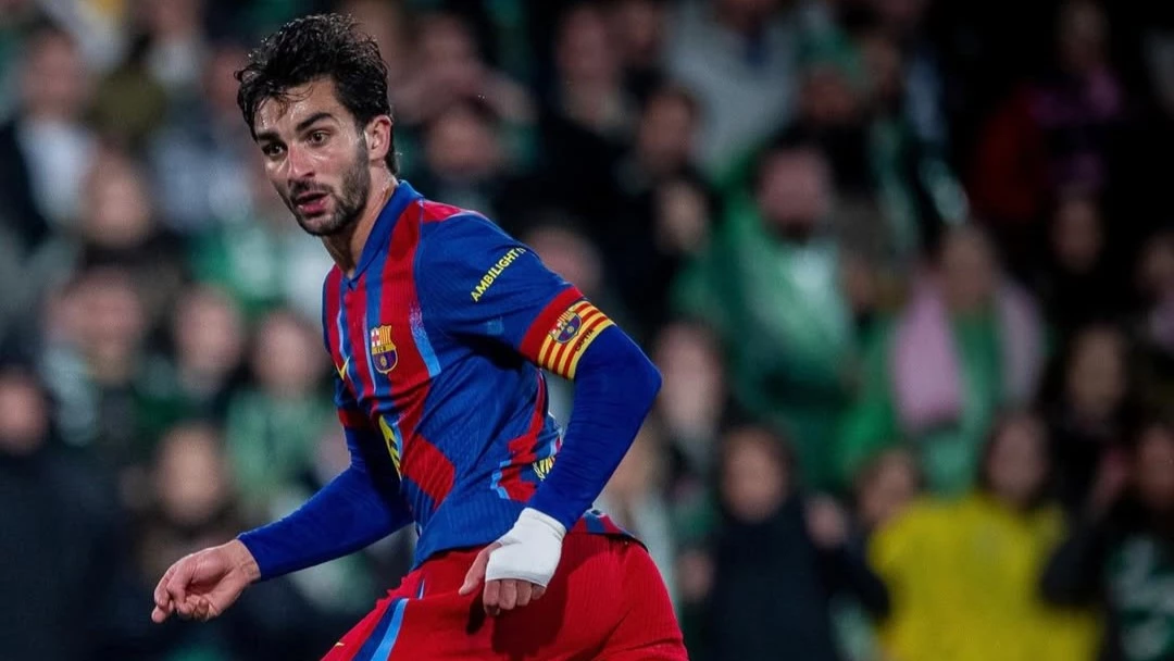 Ferrán Torres autor del primer gol de los catalanes en Santander. foto: @barcelonafc.