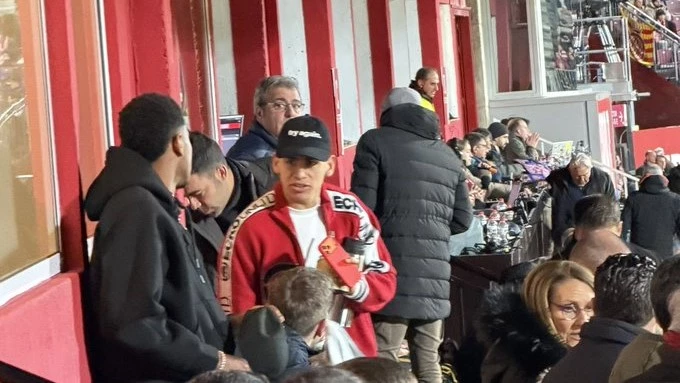 Echeverri esta semana en el partido por Copa del Rey Girona-Osasuna. foto: @gironafc.