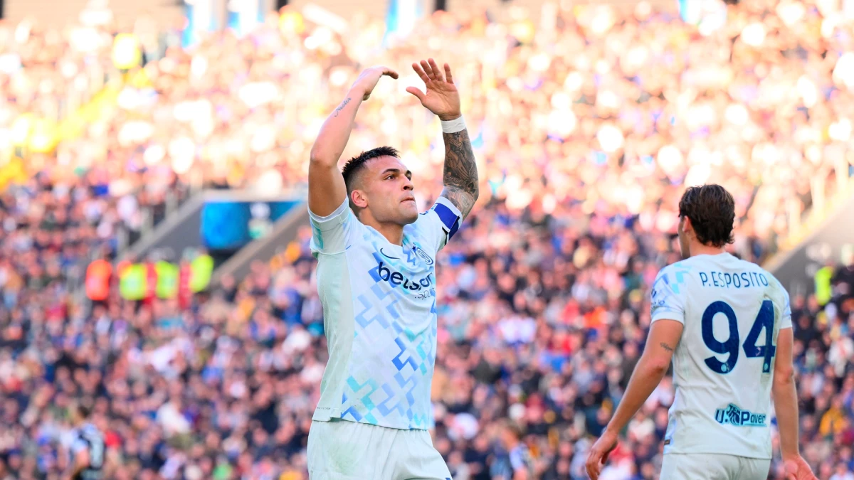 Lautaro Martínez abrió el triunfo de Inter ante Udinese que lo mantiene como puntero y a él como máximo artillero | Foto: X @Inter