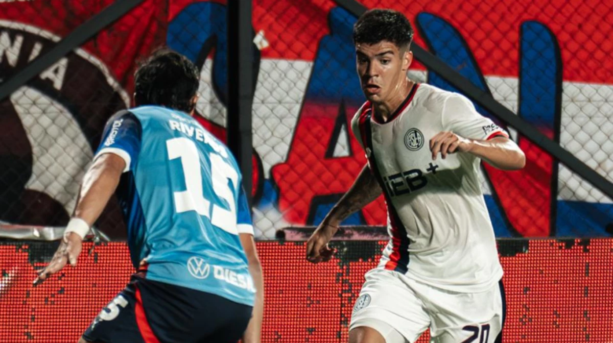 Teo Rodríguez Pagano, una de las figuras en la discreta noche de San Lorenzo (Foto: X@SanLorenzo).