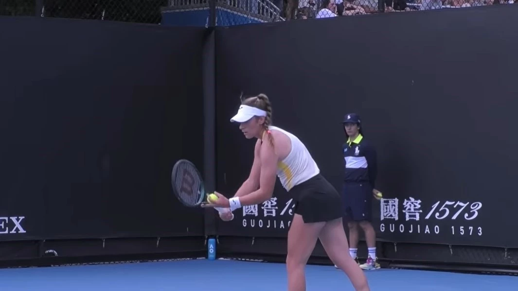 Foto: Solana Sierra, afuera en primera ronda en Australia.