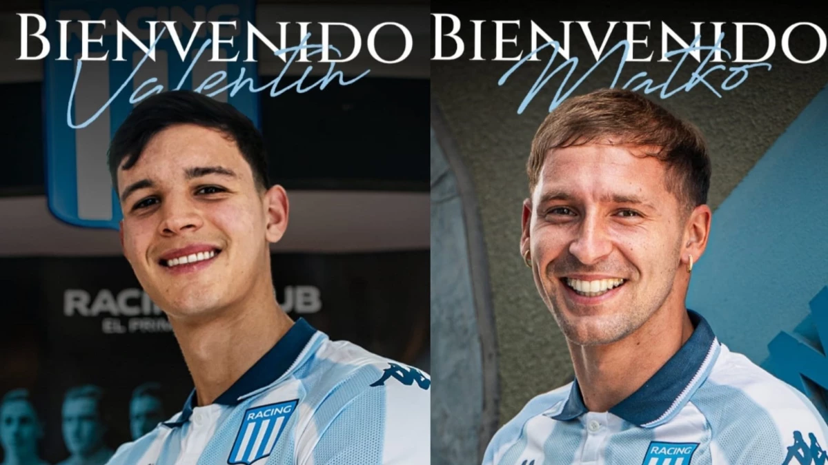 Foto: Carboni y Miljevic, los dos refuerzos del Racing de Costas. @RacingClub