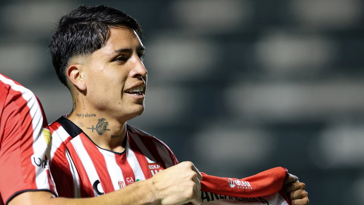 Foto: “X” de Estudiantes de La Plata (@EdelpOficial). Facundo Farías marcó su segundo gol en Estudiantes