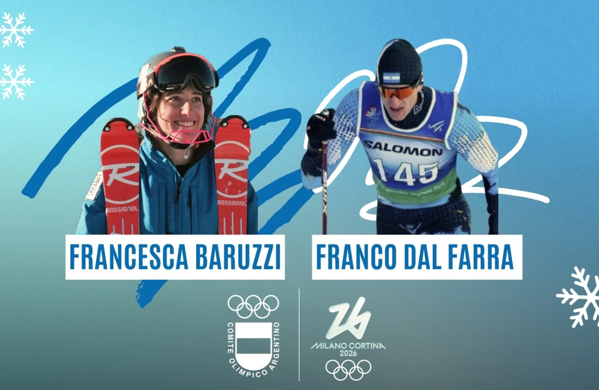 Foto:Prensa COA. Los barilochenses Baruzzi y Dal Farra serán los abanderados argentinos en la ceremonia inaugural