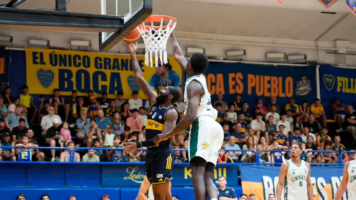 El ecuatoriano Carabalí, importante en los tapones debajo de su aro ante un Boca con mucho goleo | Foto: Prensa Boca