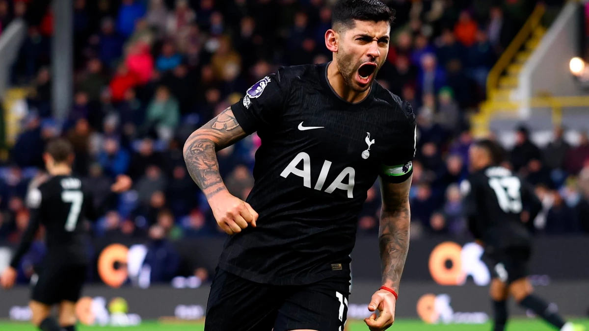 El festejo agónico de Romero para el empate del Tottenham ante Burnley | Foto: X @Spurs_ES