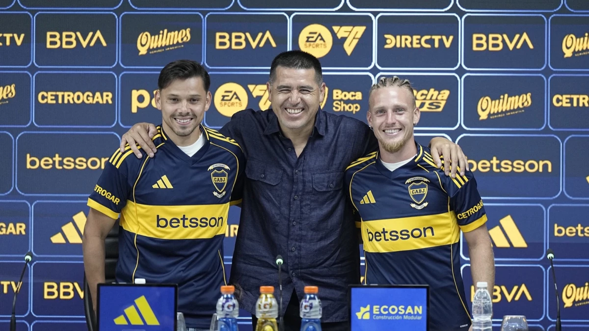 Romero y Ascacibar y presentados oficialmente como nuevos jugadores de Boca Juniors