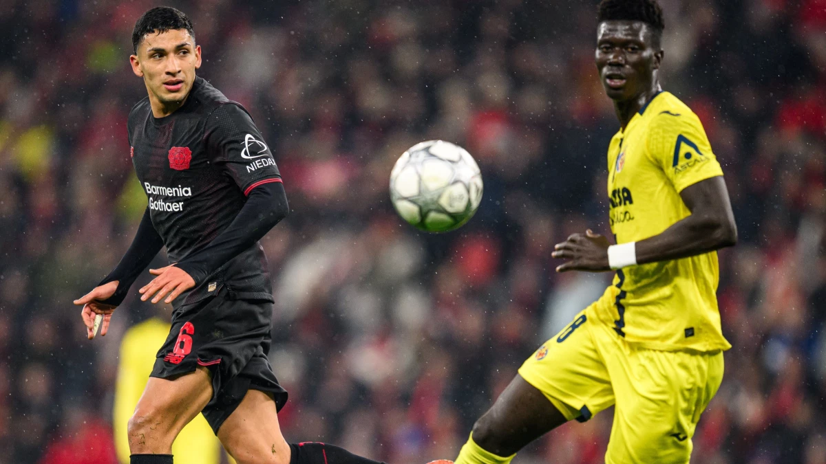 Equi Fernández, la brujula del mediocampo del Leverkusen en Champions League. foto:@bayer04fussball.