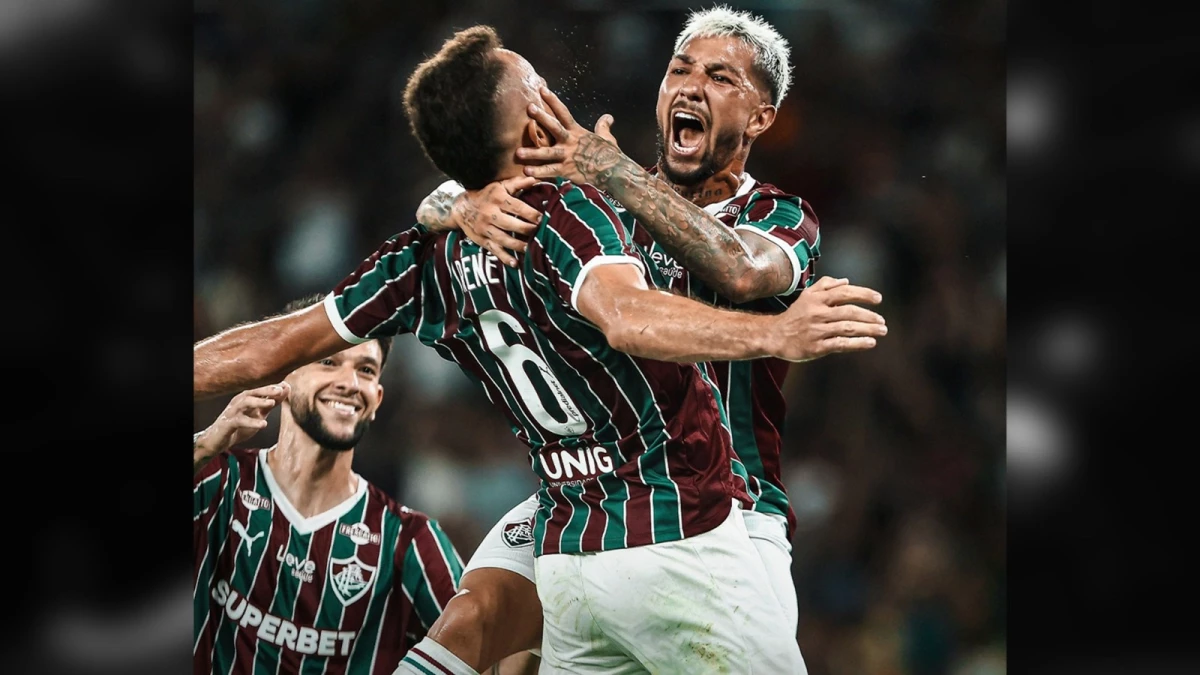 Foto:@FluminenseFC. Luciano Acosta anotó para Fluminense, que le ganó por 2-1 a Gremio