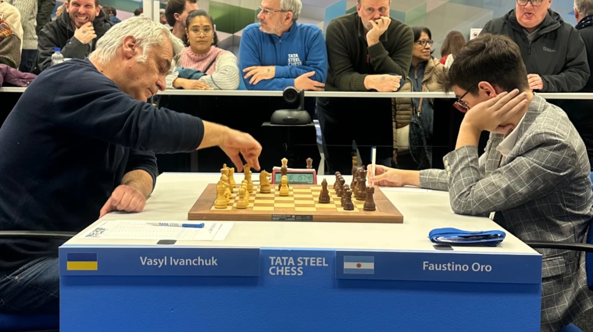 El argentino neutralizó al GM ucraniano (Foto: IG@faustioro).