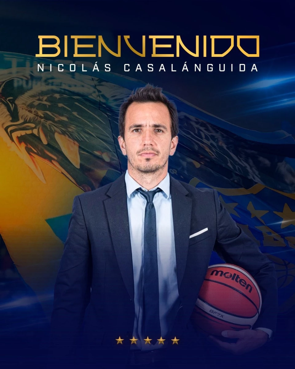 Foto:@BasquetBocaJrs. El comodorense Nicolás Casalánguida asumirá el cargo vacante en Boca Juniors