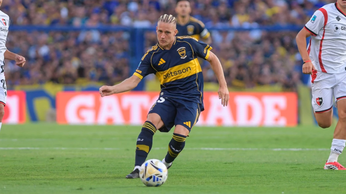 Ascacibar tuvo un gran debut con la azul y oro y ya se ganó los aplausos debut la gente de Boca. Foto: Julián Álvarez.