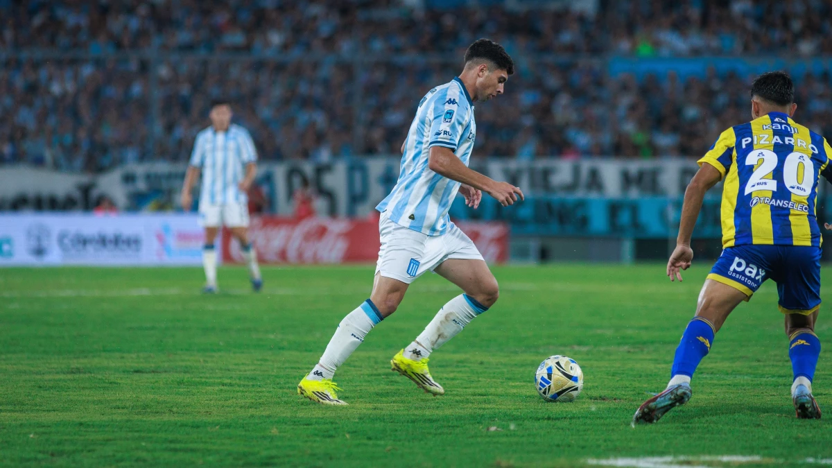 El último partido de Nardoni en Racing fue en la derrota por 2-1 ante Rosario Central. Foto: @Racingclub