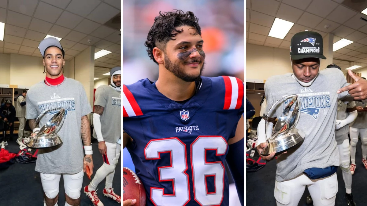 Christian González, Andy Borregales y Jaylinn Hawkins. Foto: “X” de NFL (@NFL).