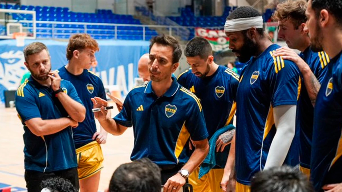 Debut ganador para Nicolás Casalánguida como entrenador principal de Boca Juniors en el plano internacional | Foto X @BasquetBocaJrs