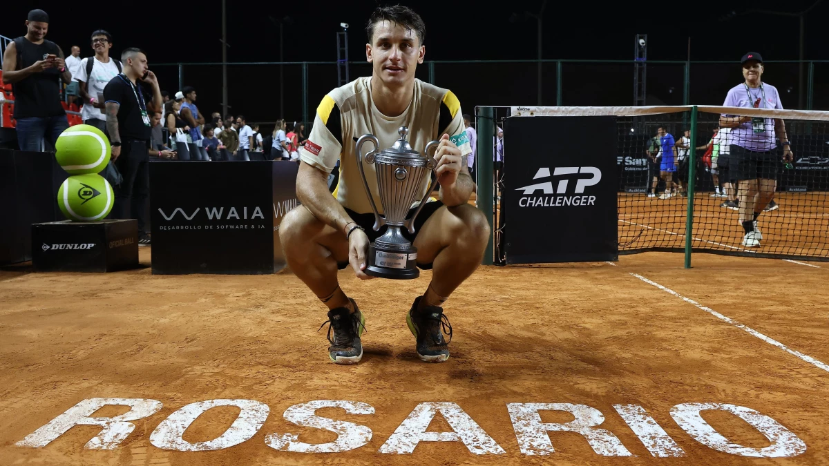 La imagen del campeón Camilo Ugo Carabelli. Foto: @rosariochall