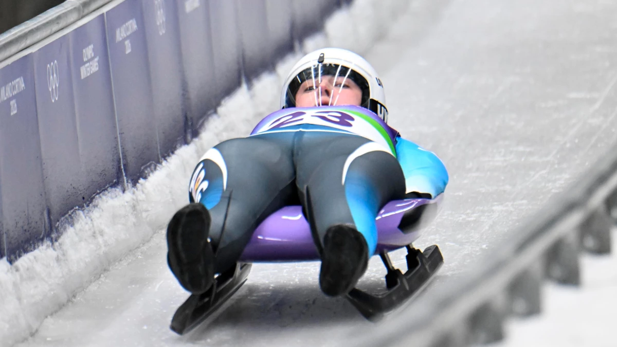 Foto:@PrensaCOA. La argentina Ravenna terminó lejos en las dos competencias inaugurales del individual femenino de Luge, en Milano Cortina 2026