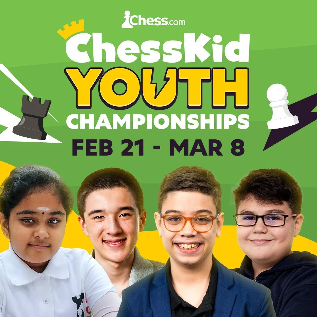 Foto:@chesscom_es El Campeonato Mundial Juvenil en línea de ajedrez se jugará el sábado 7 y domingo 8 de marzo