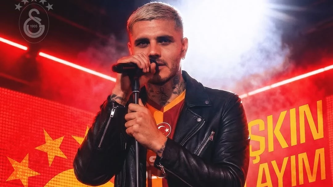 Galatasaray subio a sus redes sociales esta foto con Icardi como un rockstar. foto: @galatasaray.