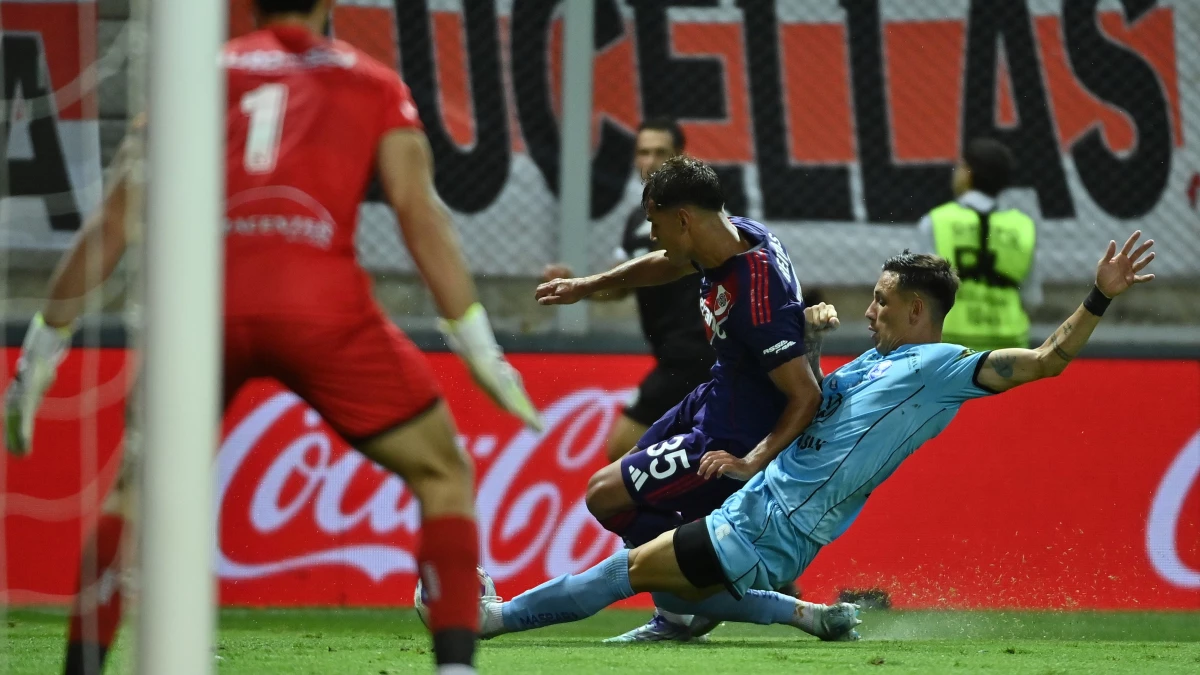 Foto: Prensa River. El momento exacto que River empezó a respirar fue el penal al pibe Freitas que ingresó con energía.