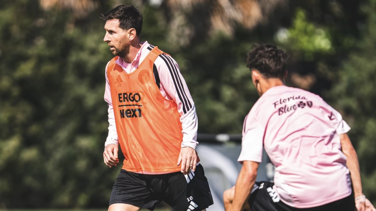 Messi participó de la práctica de este miércoles. Foto: @InterMiamiCF
