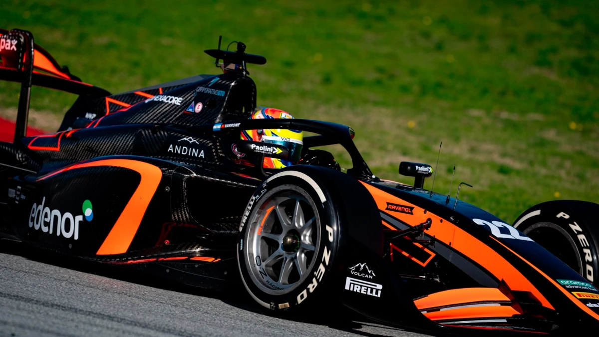 Varrone y una prueba de 200 vueltas en simulador en donde tomó apreciaciones de cara al Gran Premio de Australia pero en Fórmula 2 Foto: VAR