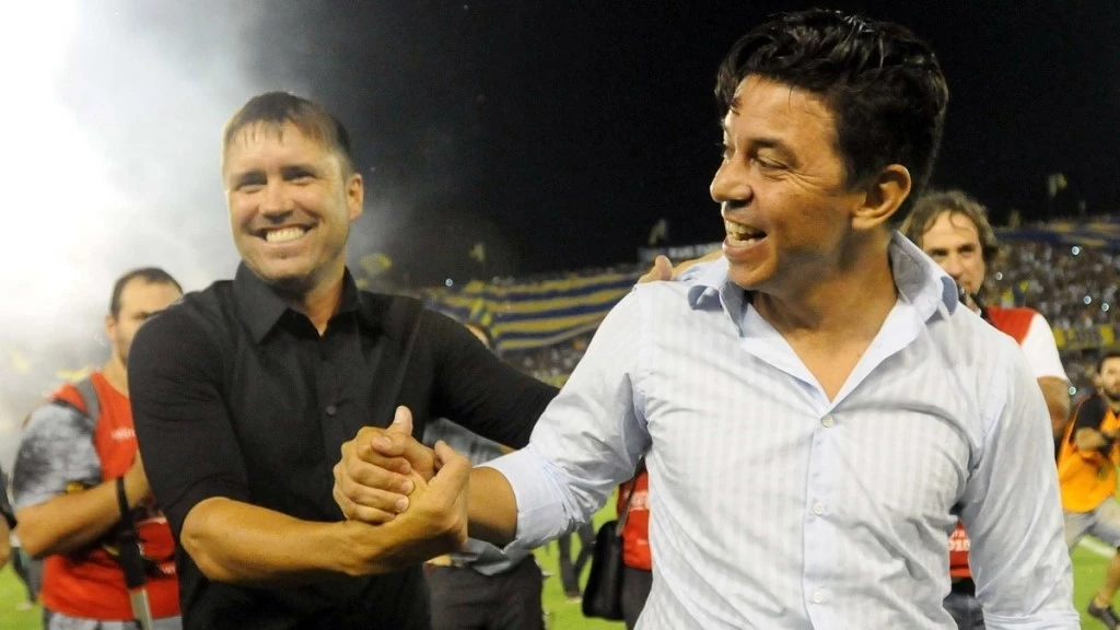 Foto: Copa Argentina. Eduardo Coudet y Marcelo Gallardo fueron un clásico en la primera etapa del Muñeco .