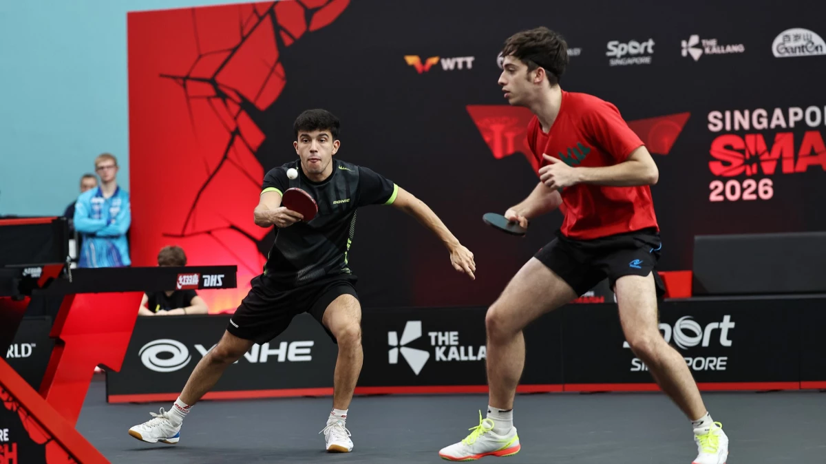 Gran torneo para la mejor dupla argentina de tenis de mesa. Foto: WTT.
