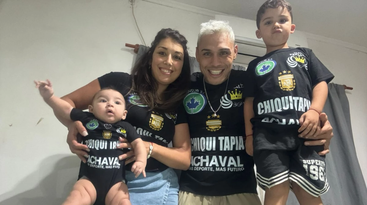 Yamil Peralta junto a su familia (Foto: Gentileza Yamil Peralta).