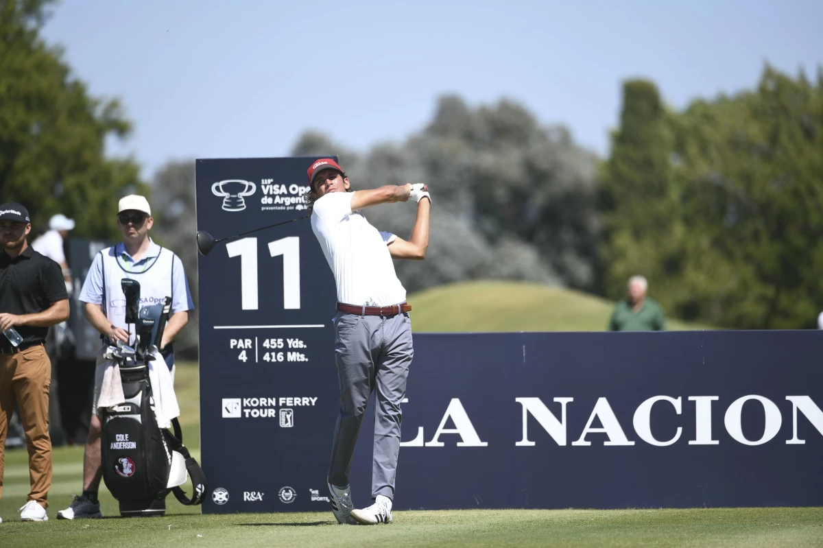 Foto: Prensa AAG (Enrique Beraldi). El cordobés Oliva Pinto, el único aficionado del torneo, es el argentino mejor clasificado en el Argentina Open