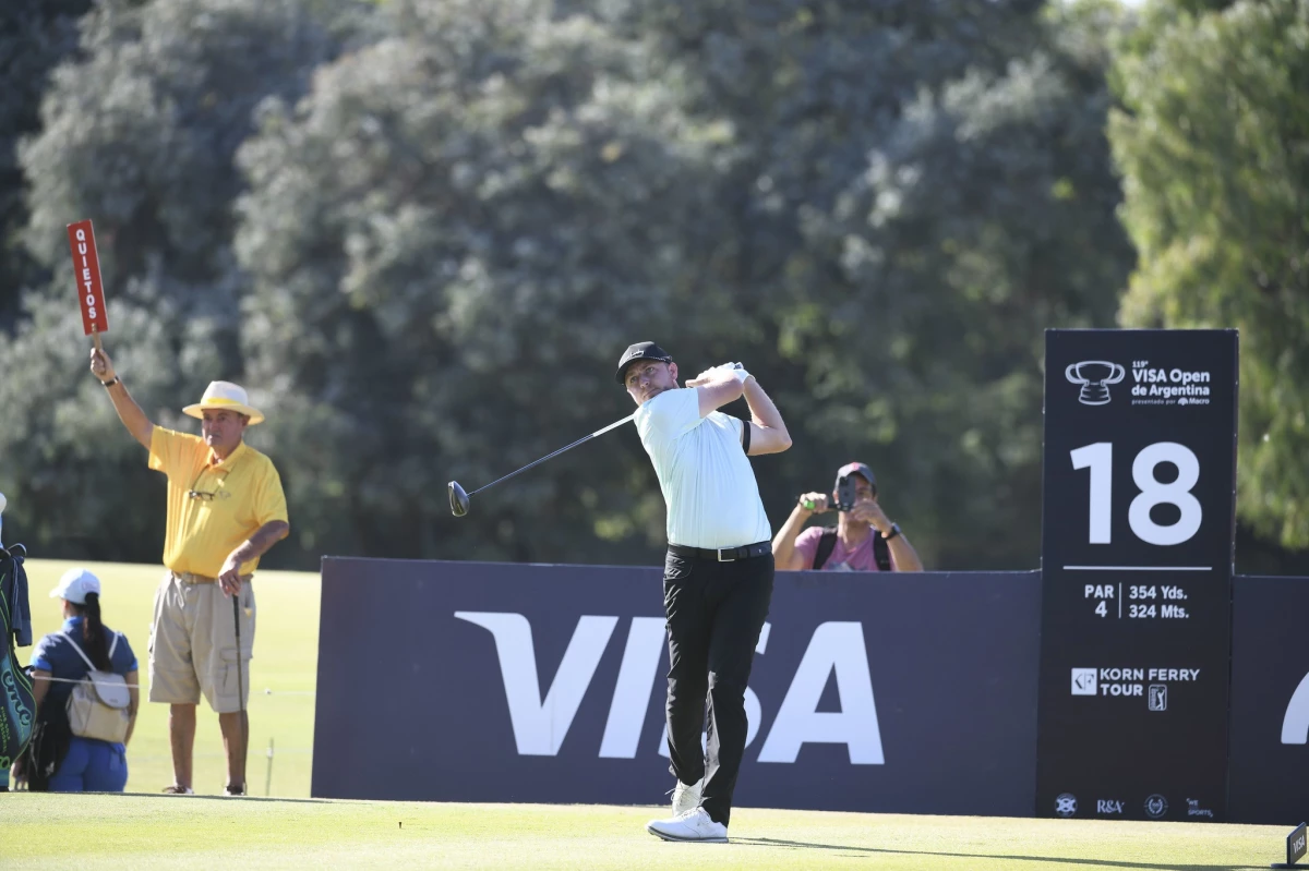 Foto: Prensa AAG (E. Beraldi). El estadounidense Docherty es uno de los que encabeza, tras la segunda ronda en el Jockey Club de San Isidro