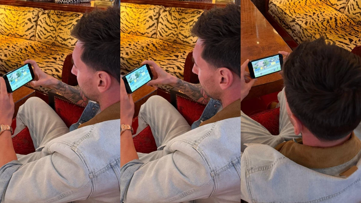 Foto: Lionel Messi viendo desde Miami el debut de su equipo Leones de Rosario en Primera C.