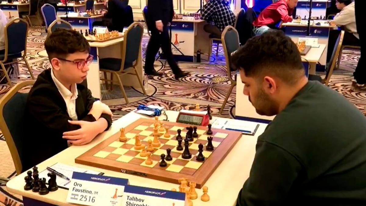 Oro ante el azerí Shiroghlan Talibov, en la segunda partida del argentino | Foto: Captura Imagen Video